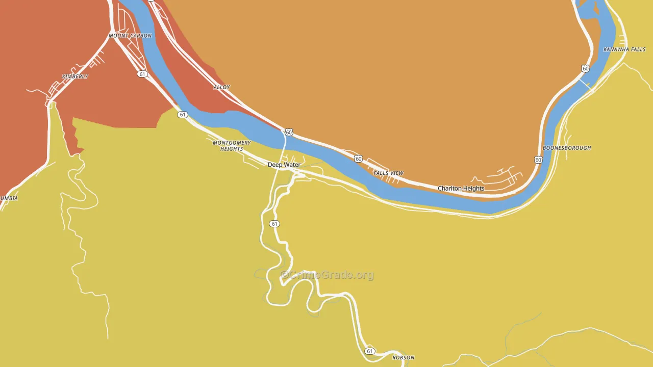 25057, WV Map of Drug-Related Crime Rates