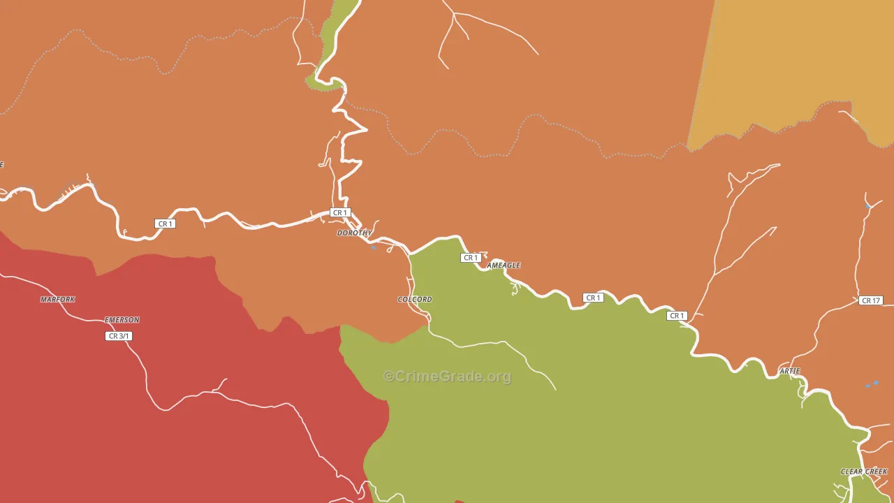 25060, WV Map of Drug-Related Crime Rates