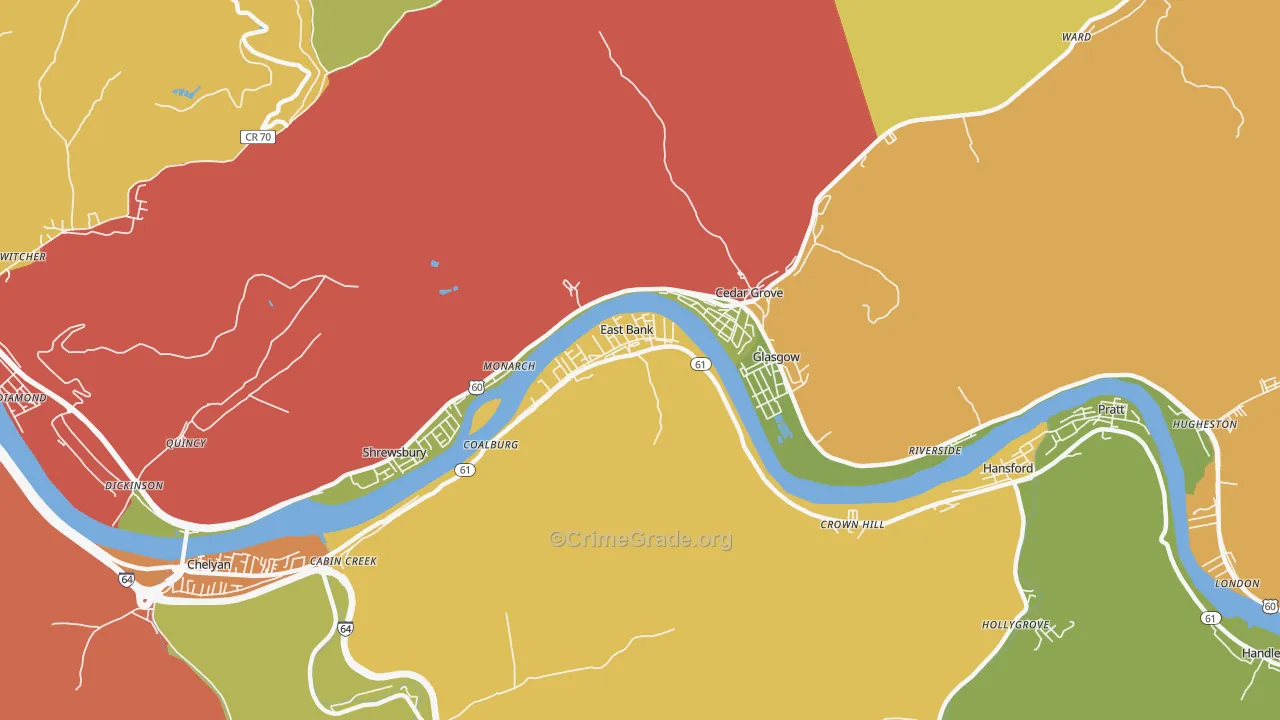 25067, WV Map of Drug-Related Crime Rates