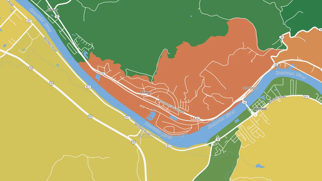 25070, WV Map of Drug-Related Crime Rates