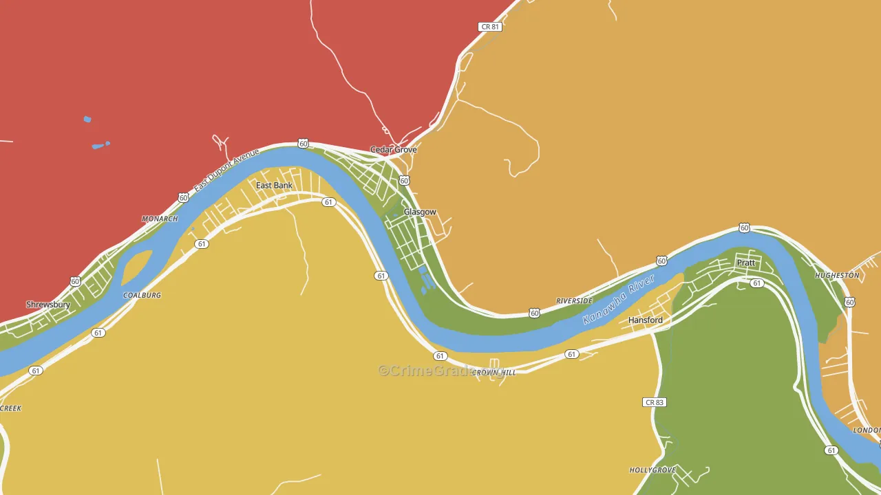 25086, WV Map of Drug-Related Crime Rates