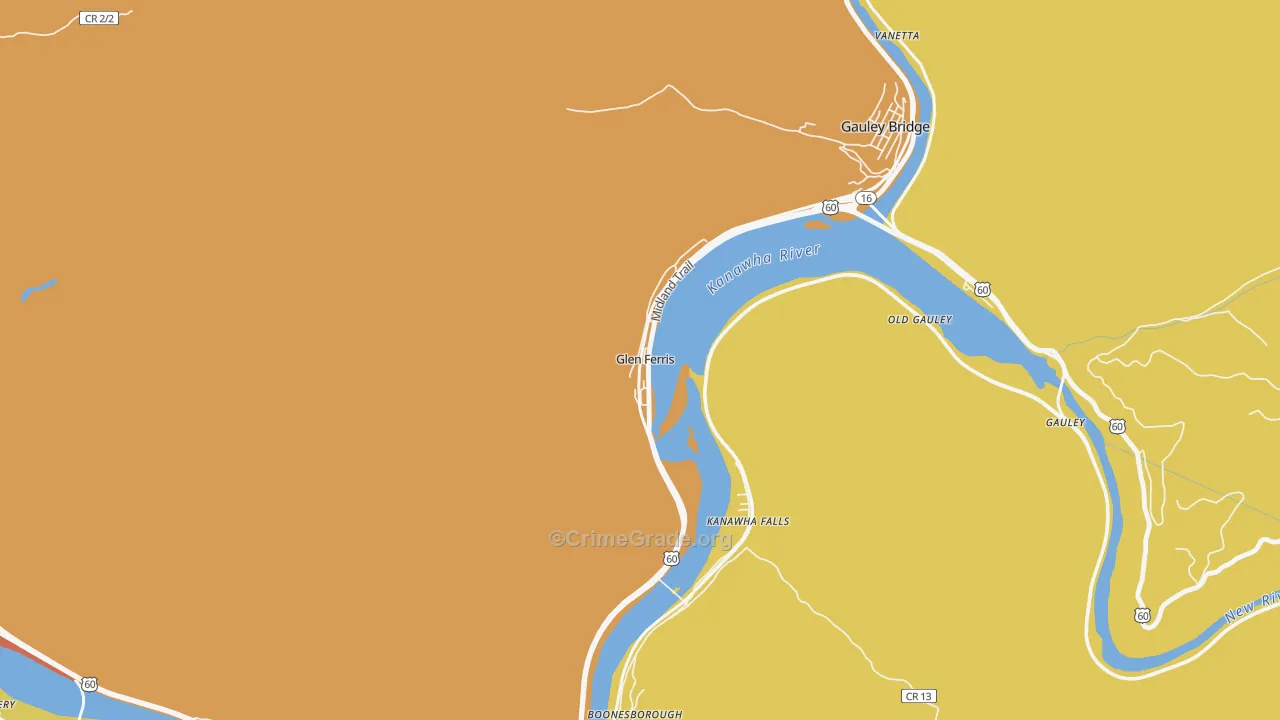 25090, WV Map of Drug-Related Crime Rates