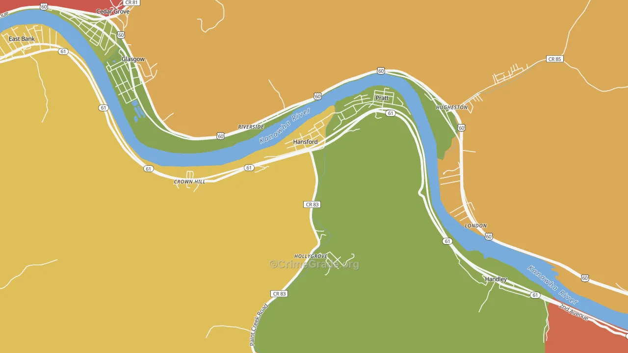 25103, WV Map of Drug-Related Crime Rates