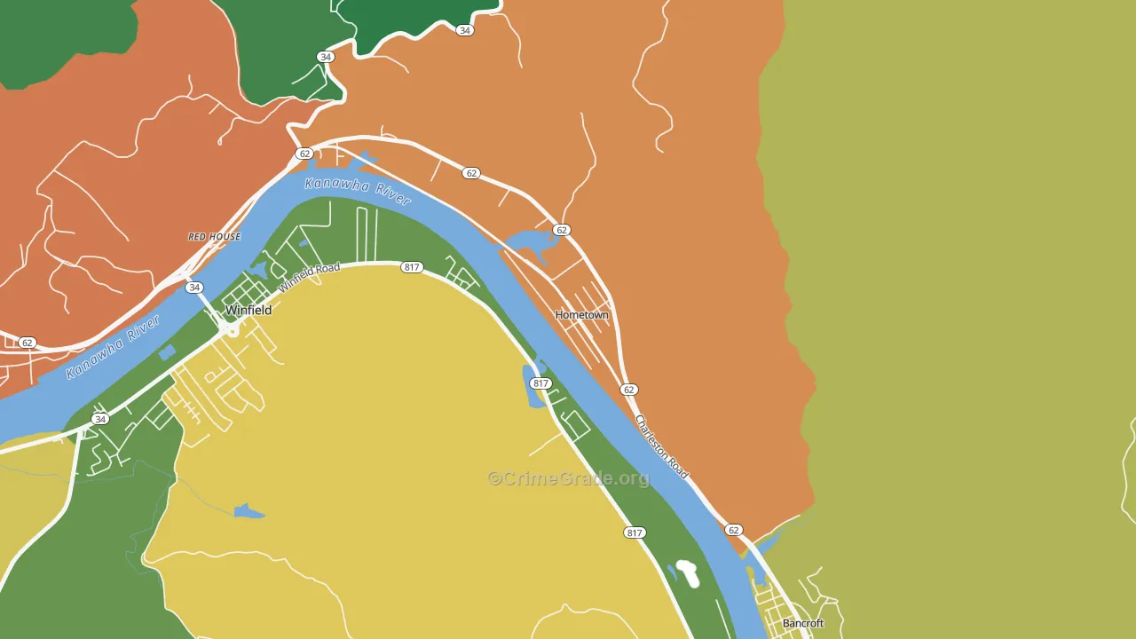 25109, WV Map of Drug-Related Crime Rates