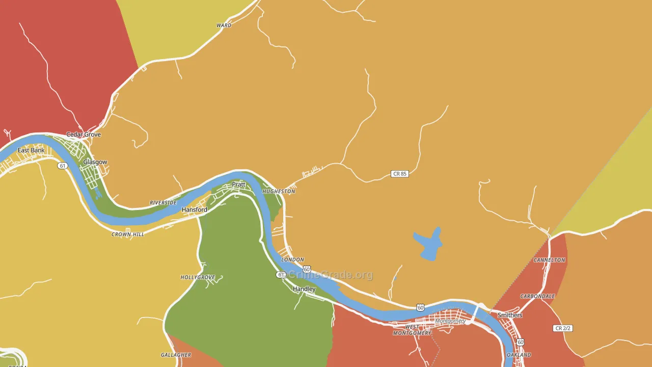 25110, WV Map of Drug-Related Crime Rates