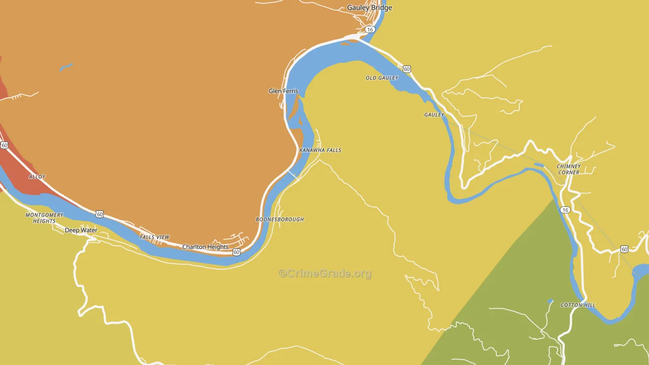 25115, WV Map of Drug-Related Crime Rates