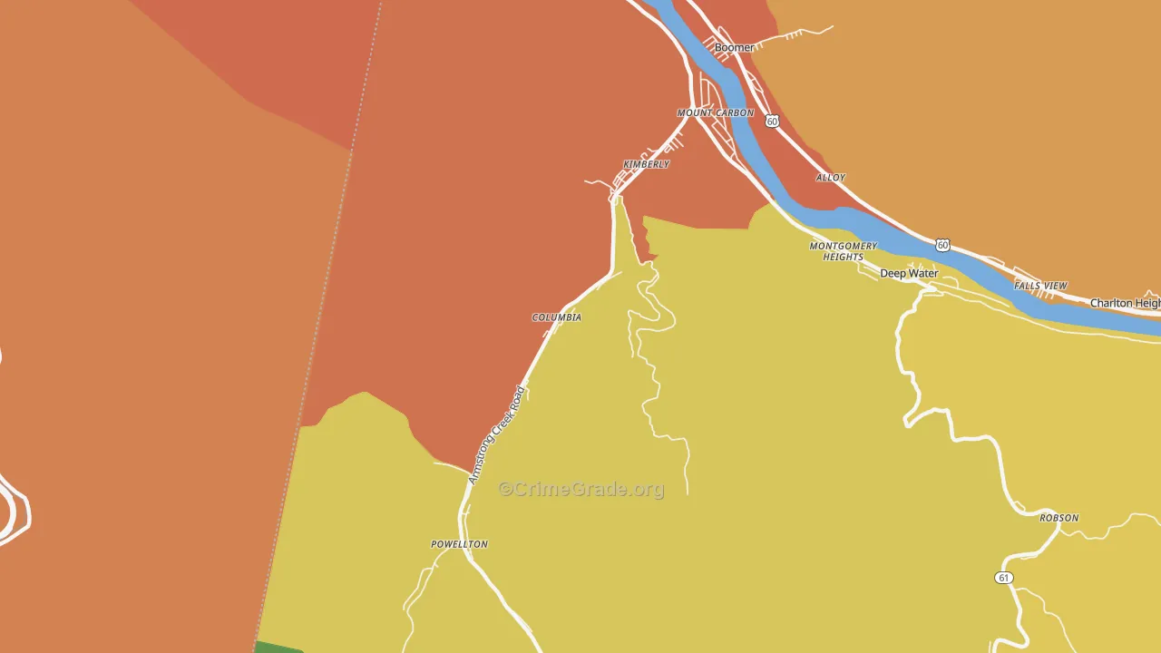 25118, WV Map of Drug-Related Crime Rates