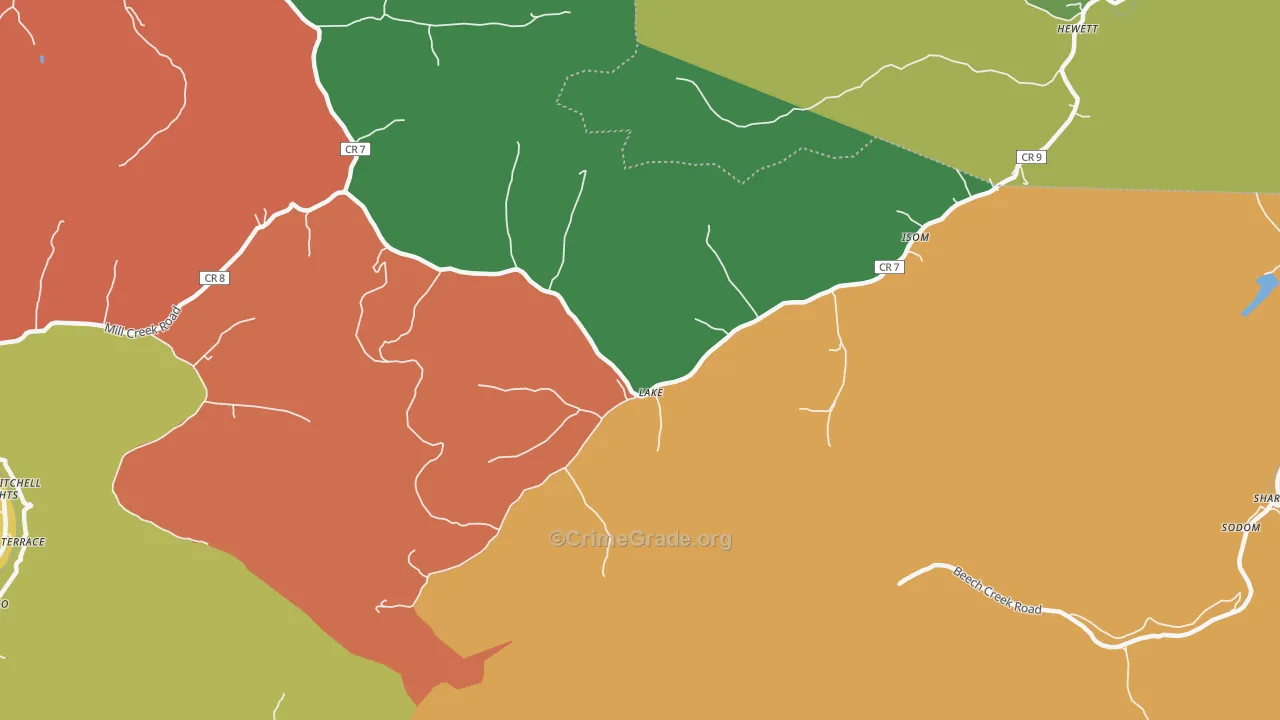 25121, WV Map of Drug-Related Crime Rates