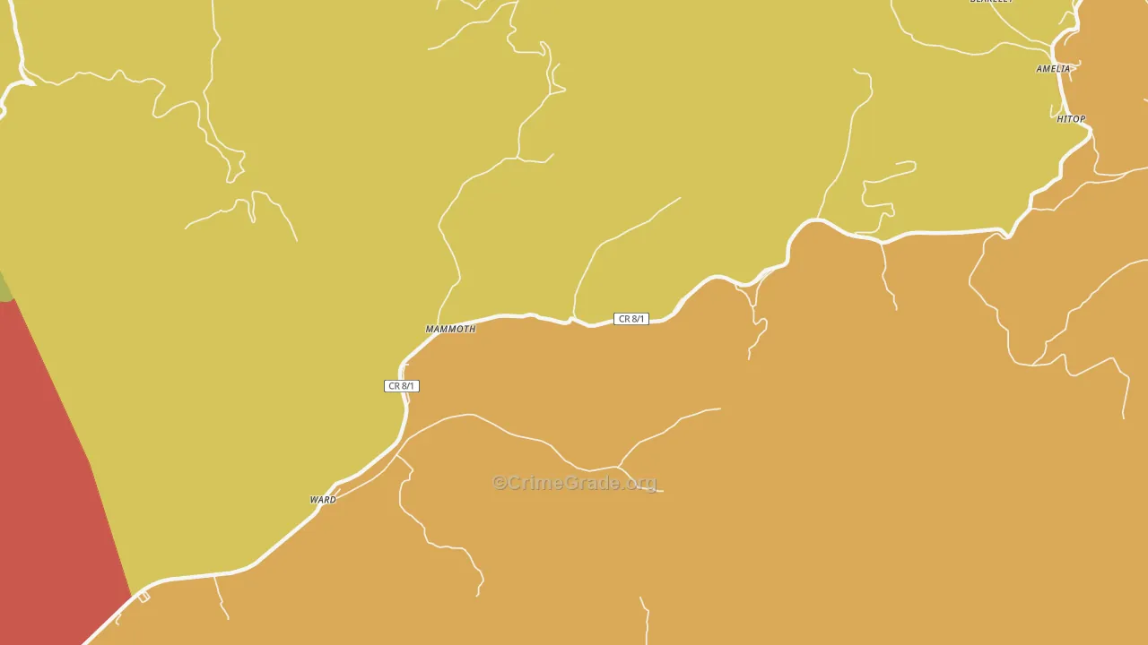 25132, WV Map of Drug-Related Crime Rates