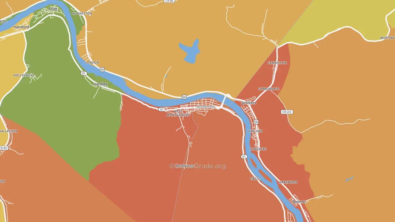25136, WV Map of Drug-Related Crime Rates