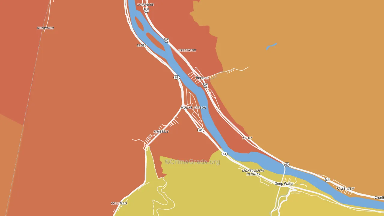 25139, WV Map of Drug-Related Crime Rates