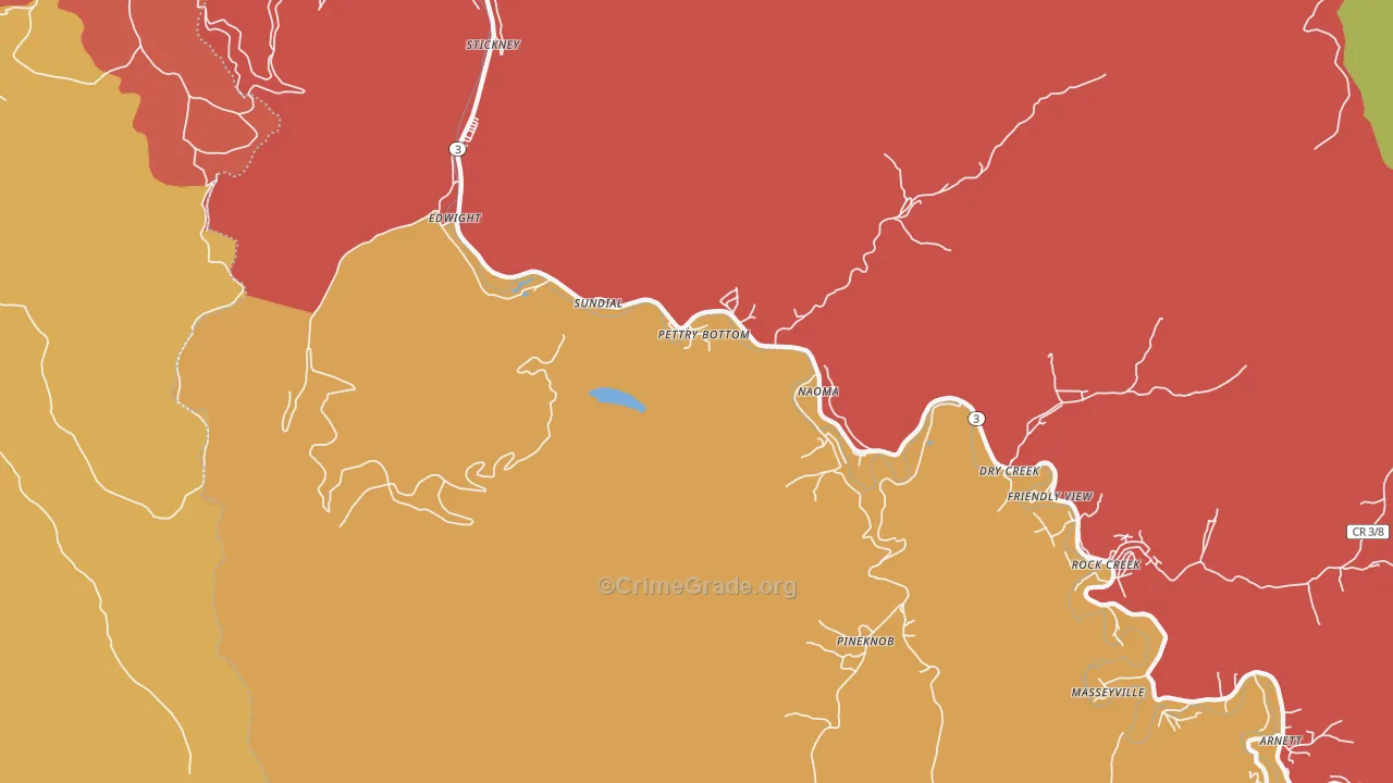 25140, WV Map of Drug-Related Crime Rates