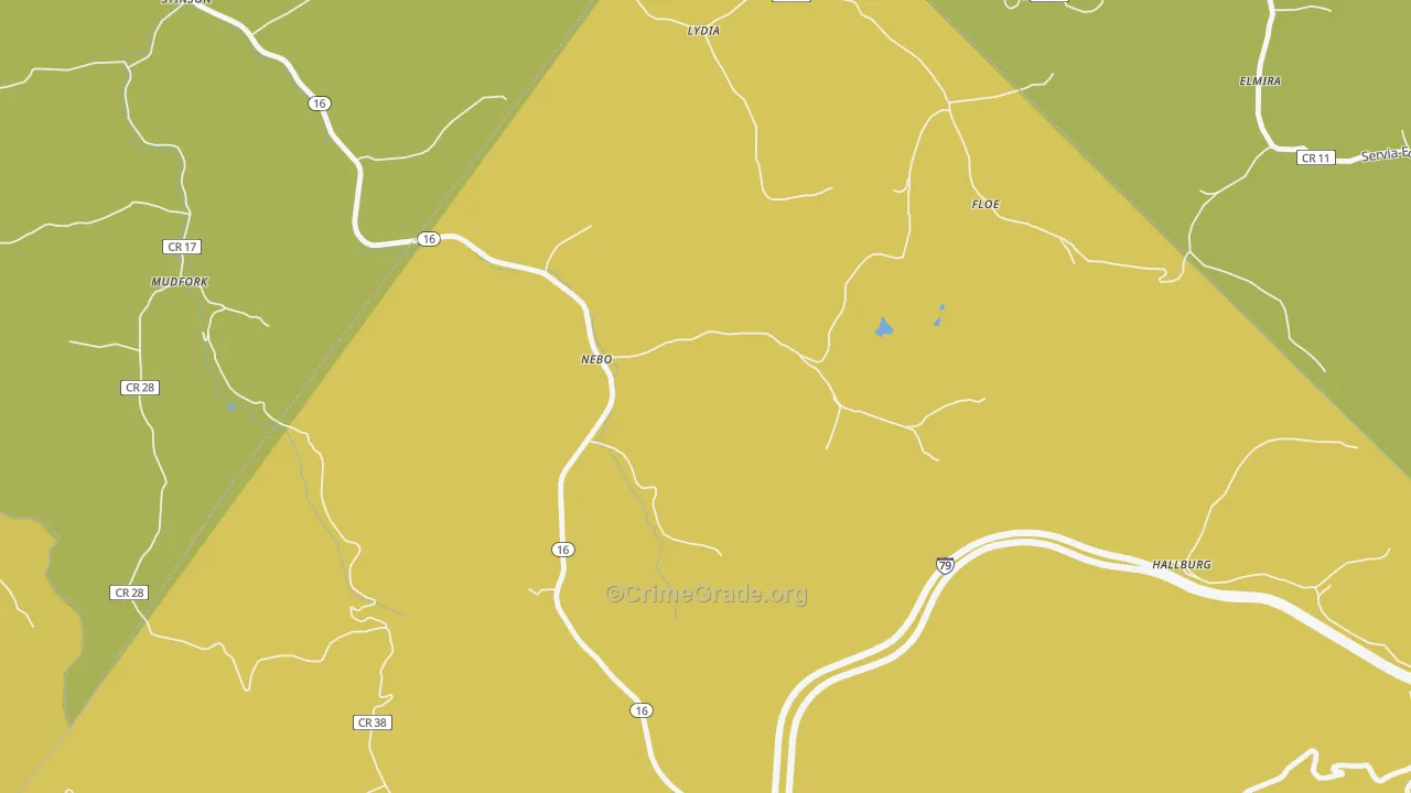 25141, WV Map of Drug-Related Crime Rates