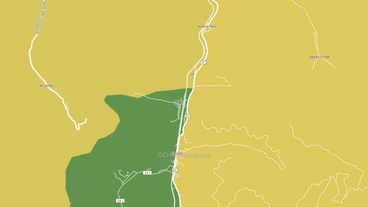 25152, WV Map of Drug-Related Crime Rates