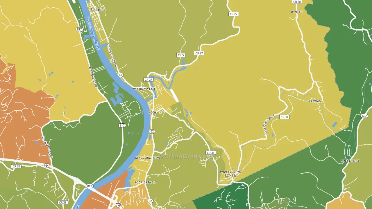 25159, WV Map of Drug-Related Crime Rates