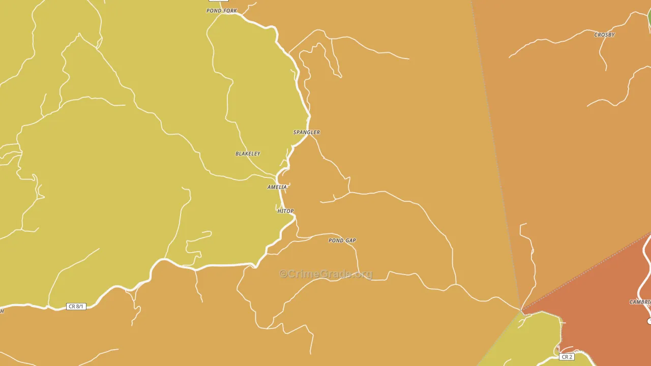 25160, WV Map of Drug-Related Crime Rates
