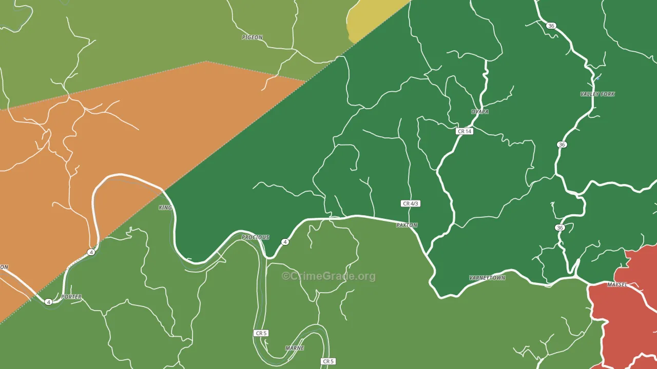 25164, WV Map of Drug-Related Crime Rates