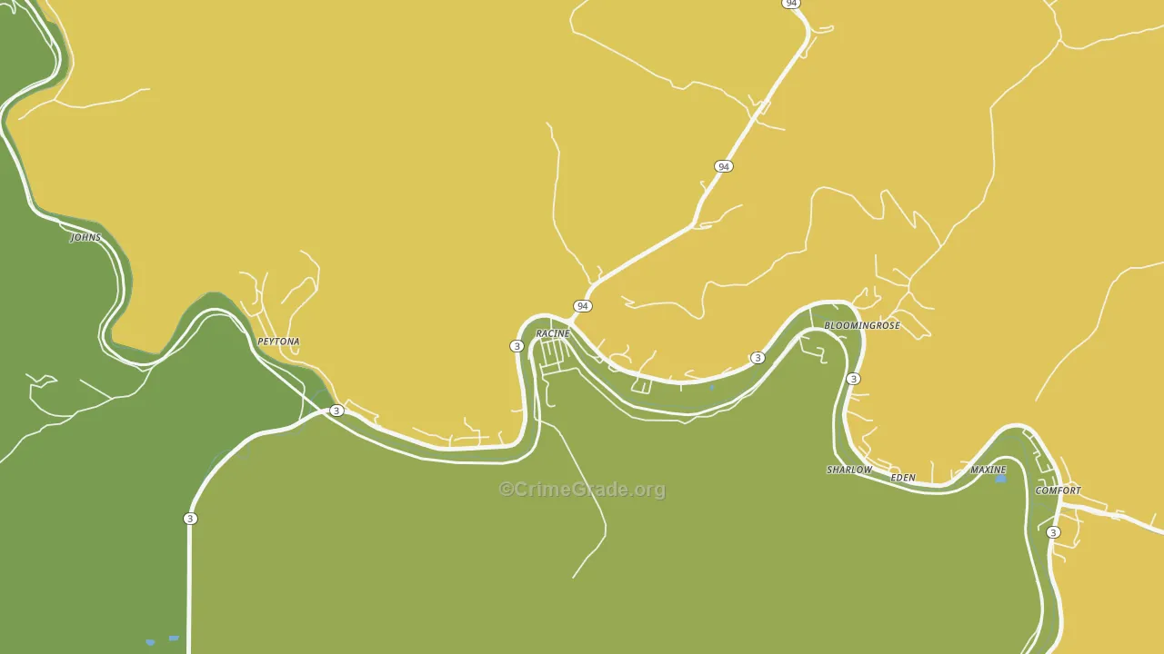 25165, WV Map of Drug-Related Crime Rates