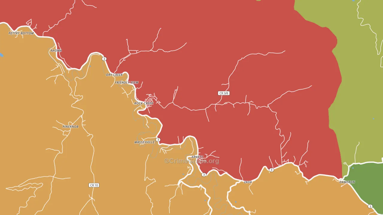 25174, WV Map of Drug-Related Crime Rates