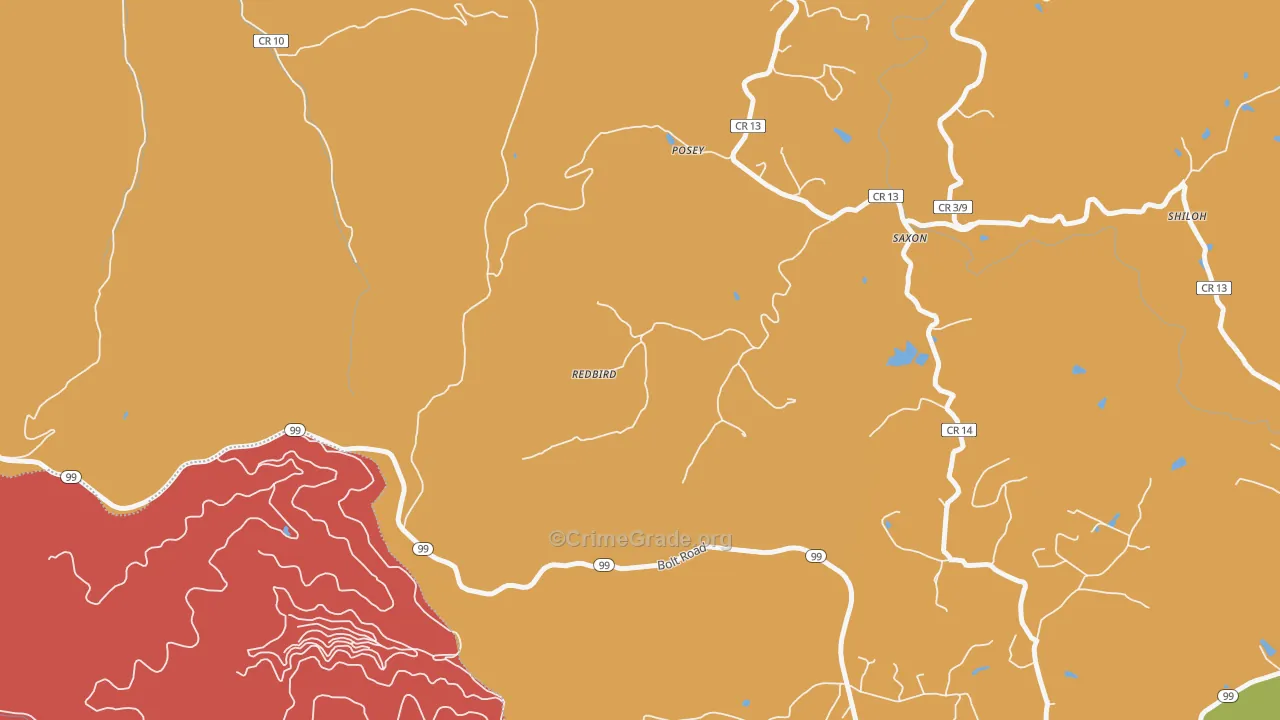25180, WV Map of Drug-Related Crime Rates