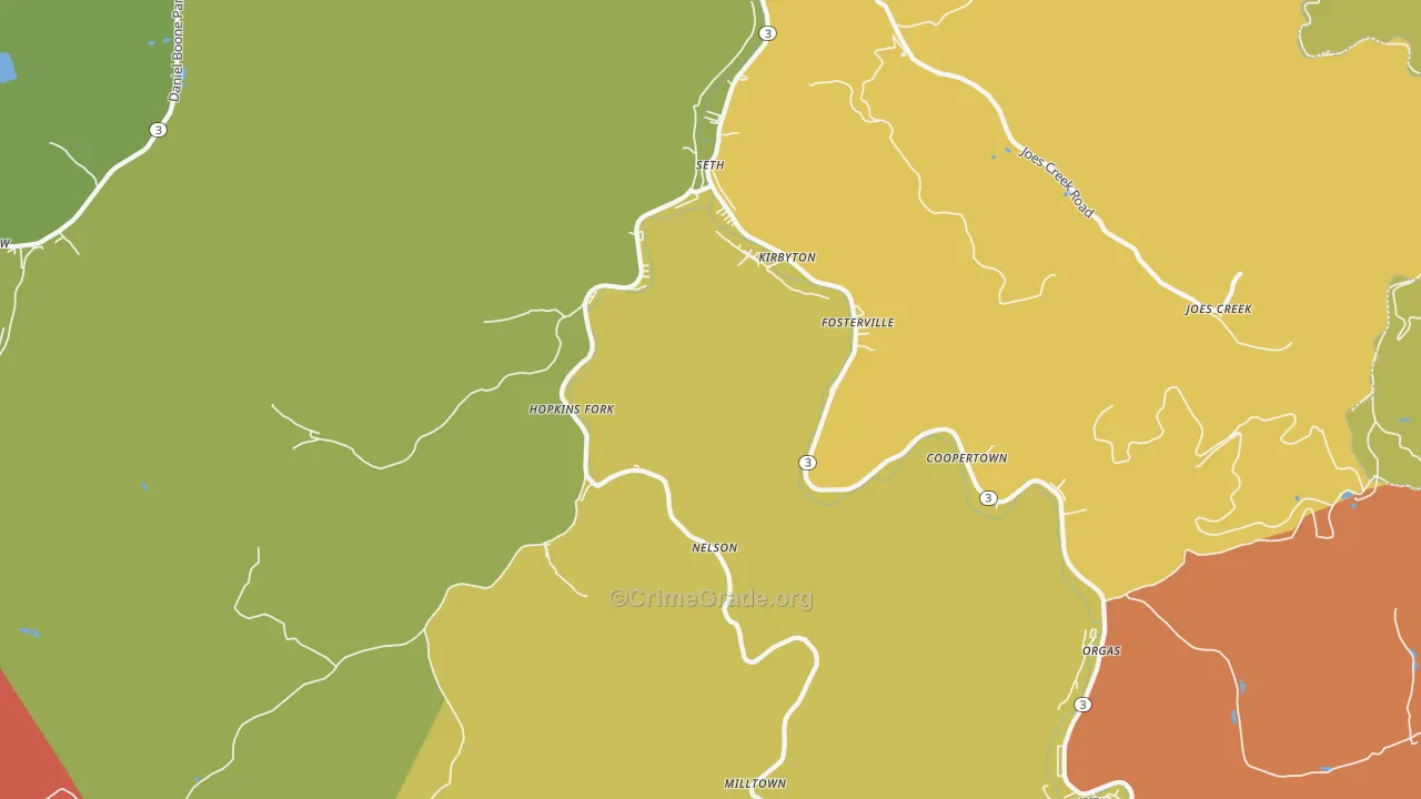 25181, WV Map of Drug-Related Crime Rates