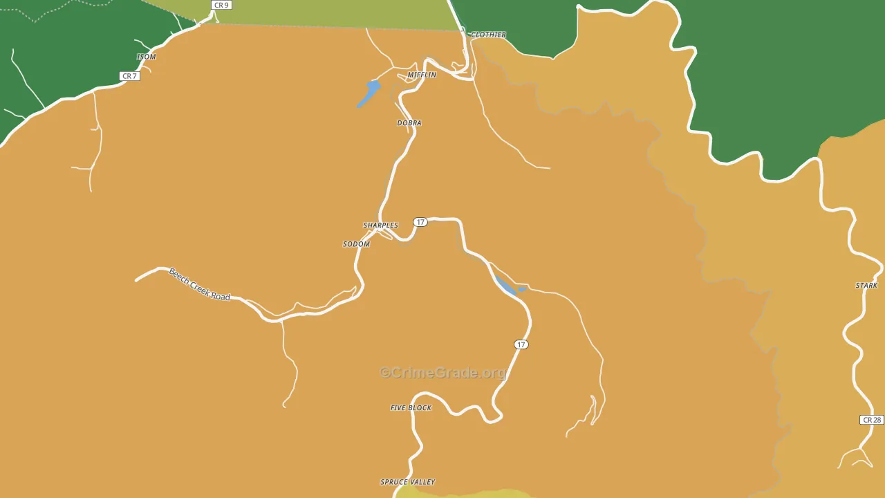 25183, WV Map of Drug-Related Crime Rates