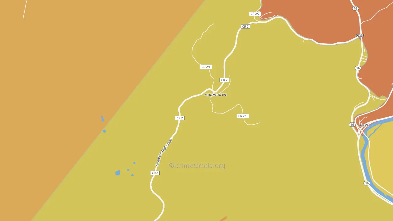 25185, WV Map of Drug-Related Crime Rates