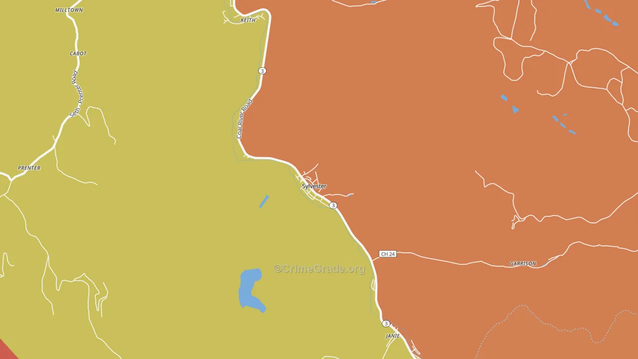 25193, WV Map of Drug-Related Crime Rates