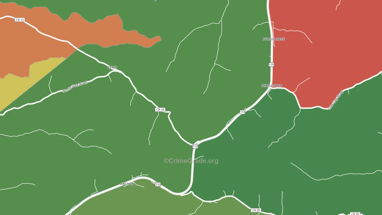 25203, WV Map of Drug-Related Crime Rates