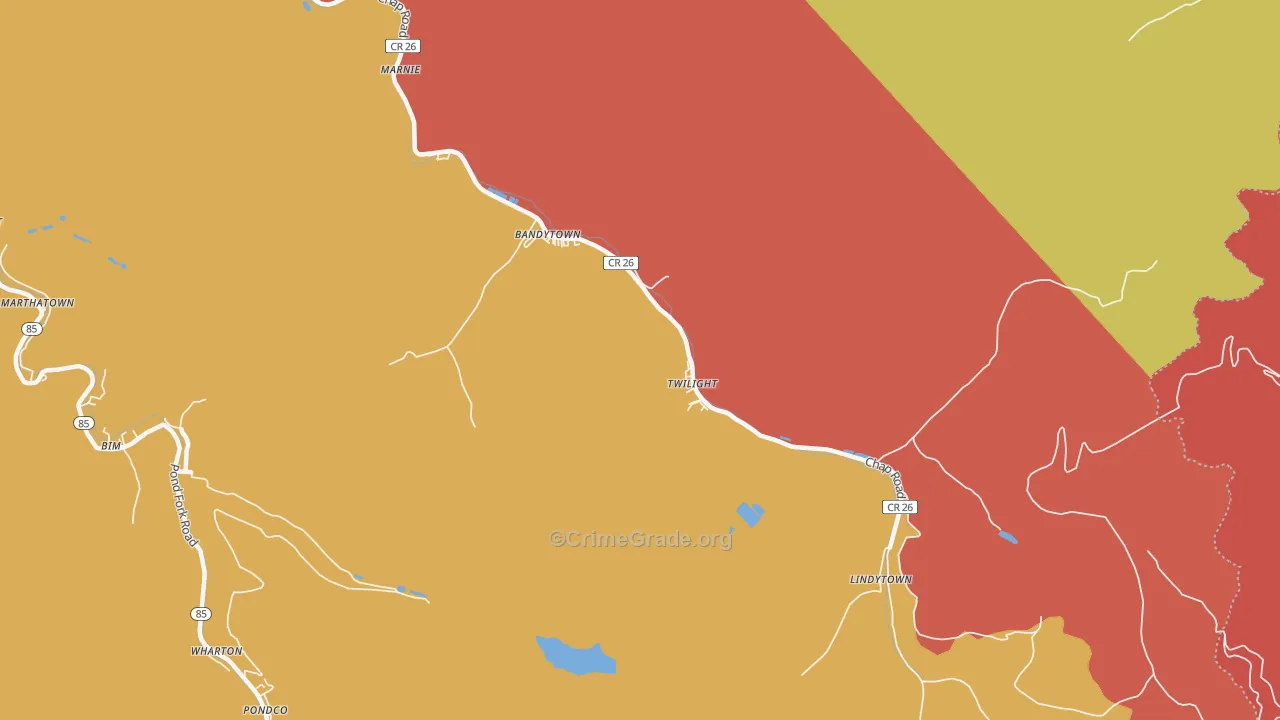 25204, WV Map of Drug-Related Crime Rates