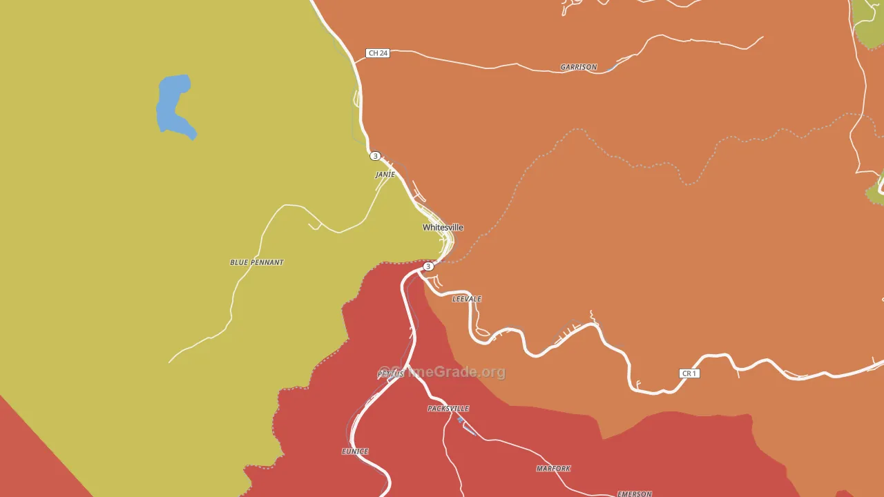25209, WV Map of Drug-Related Crime Rates