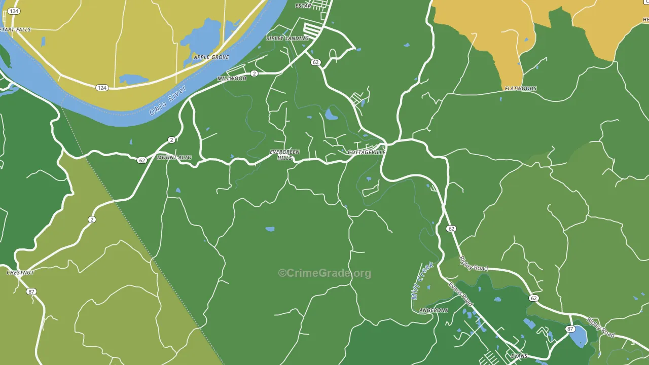 25239, WV Map of Drug-Related Crime Rates