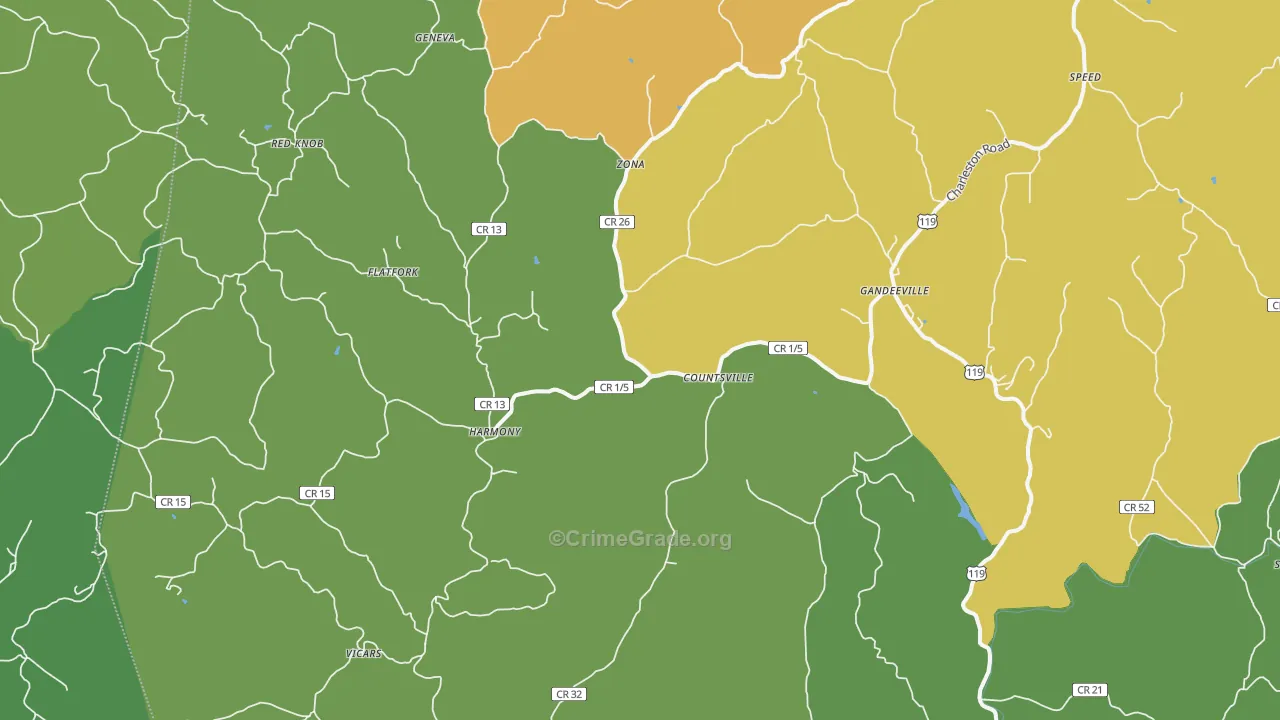 25243, WV Map of Drug-Related Crime Rates