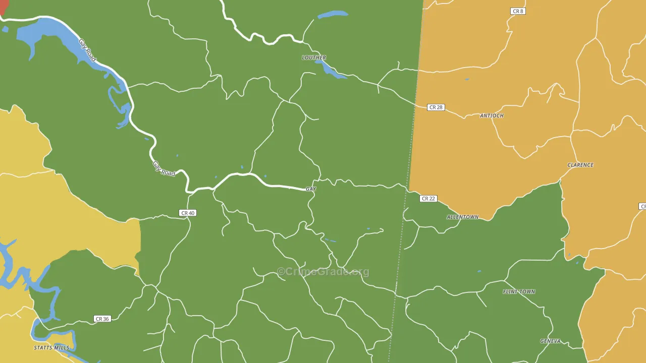 25244, WV Map of Drug-Related Crime Rates