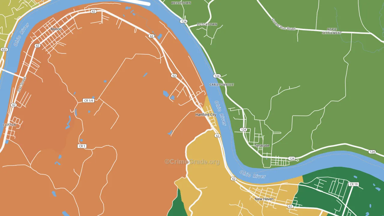 25247, WV Map of Drug-Related Crime Rates
