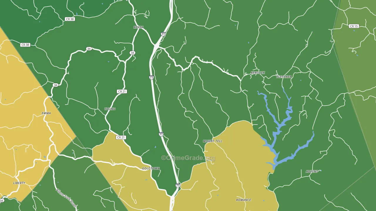 25248, WV Map of Drug-Related Crime Rates