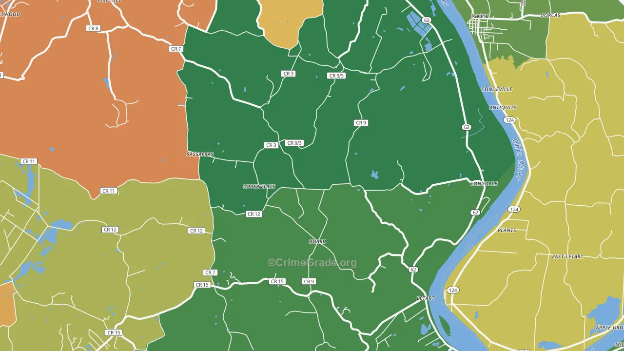 25253, WV Map of Drug-Related Crime Rates