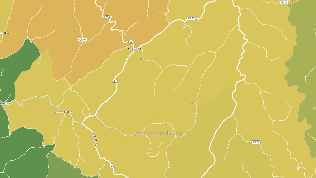 25259, WV Map of Drug-Related Crime Rates