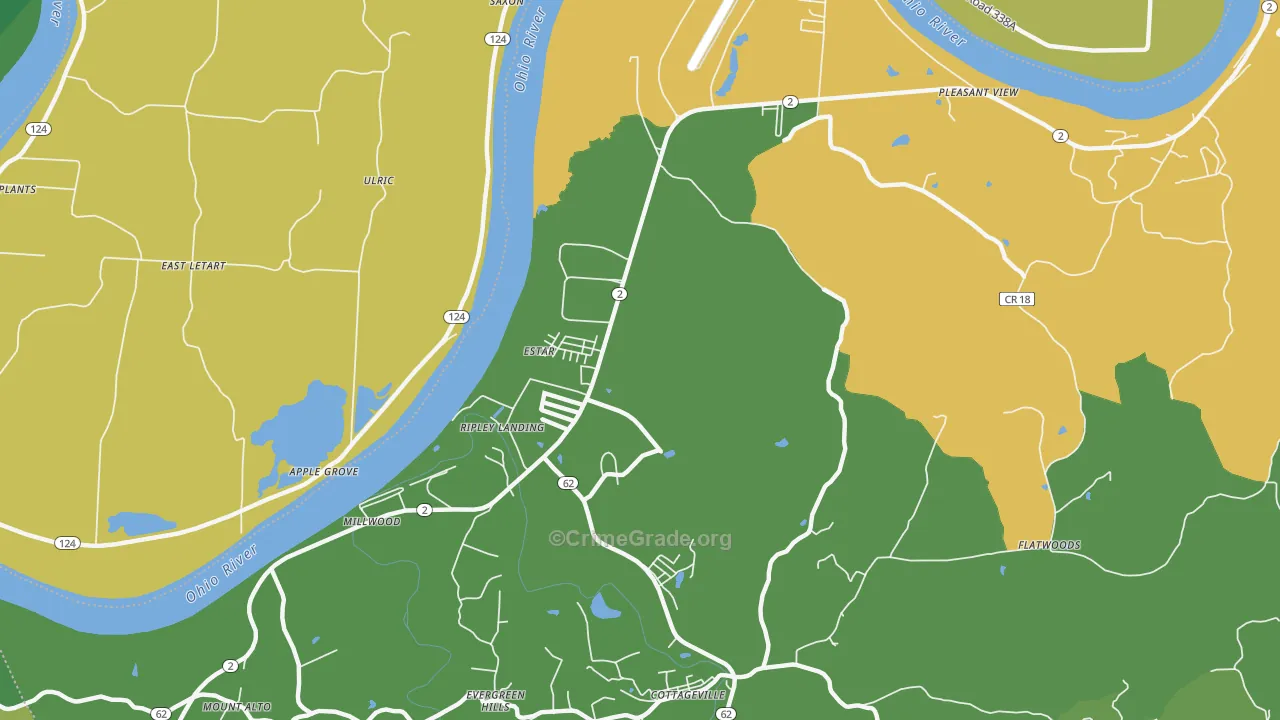 25262, WV Map of Drug-Related Crime Rates