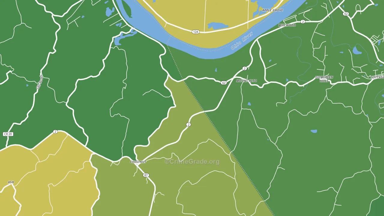 25264, WV Map of Drug-Related Crime Rates