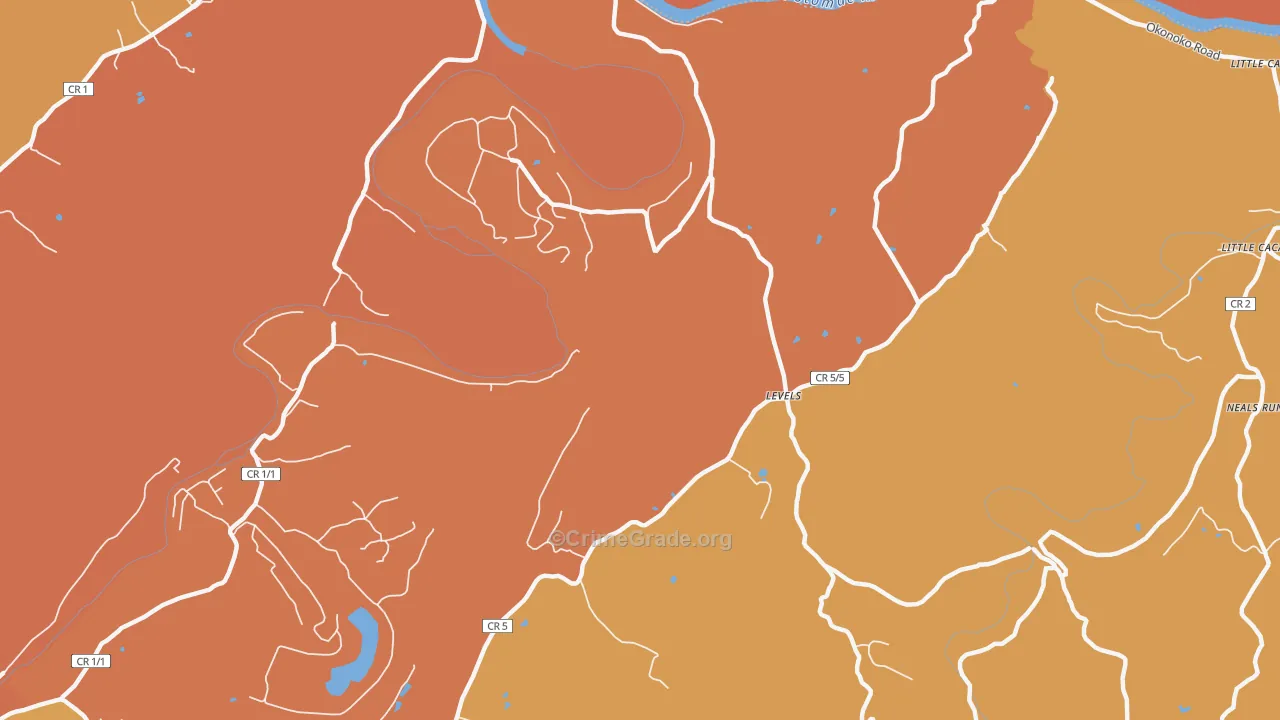 25431, WV Map of Drug-Related Crime Rates