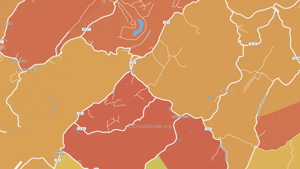 25437, WV Map of Drug-Related Crime Rates