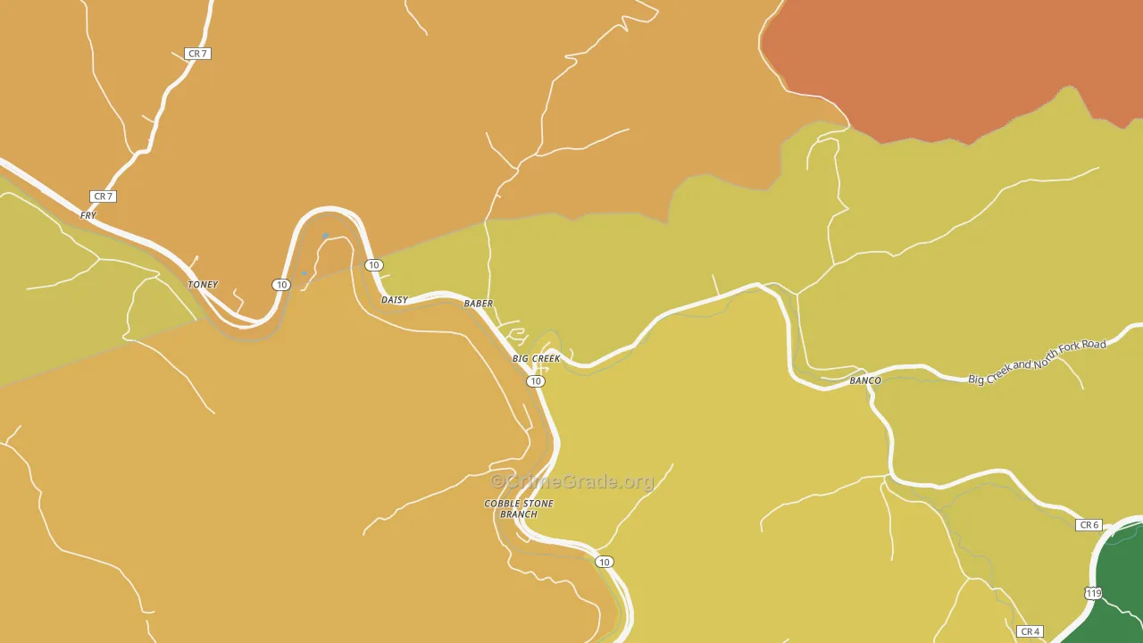 25505, WV Map of Drug-Related Crime Rates
