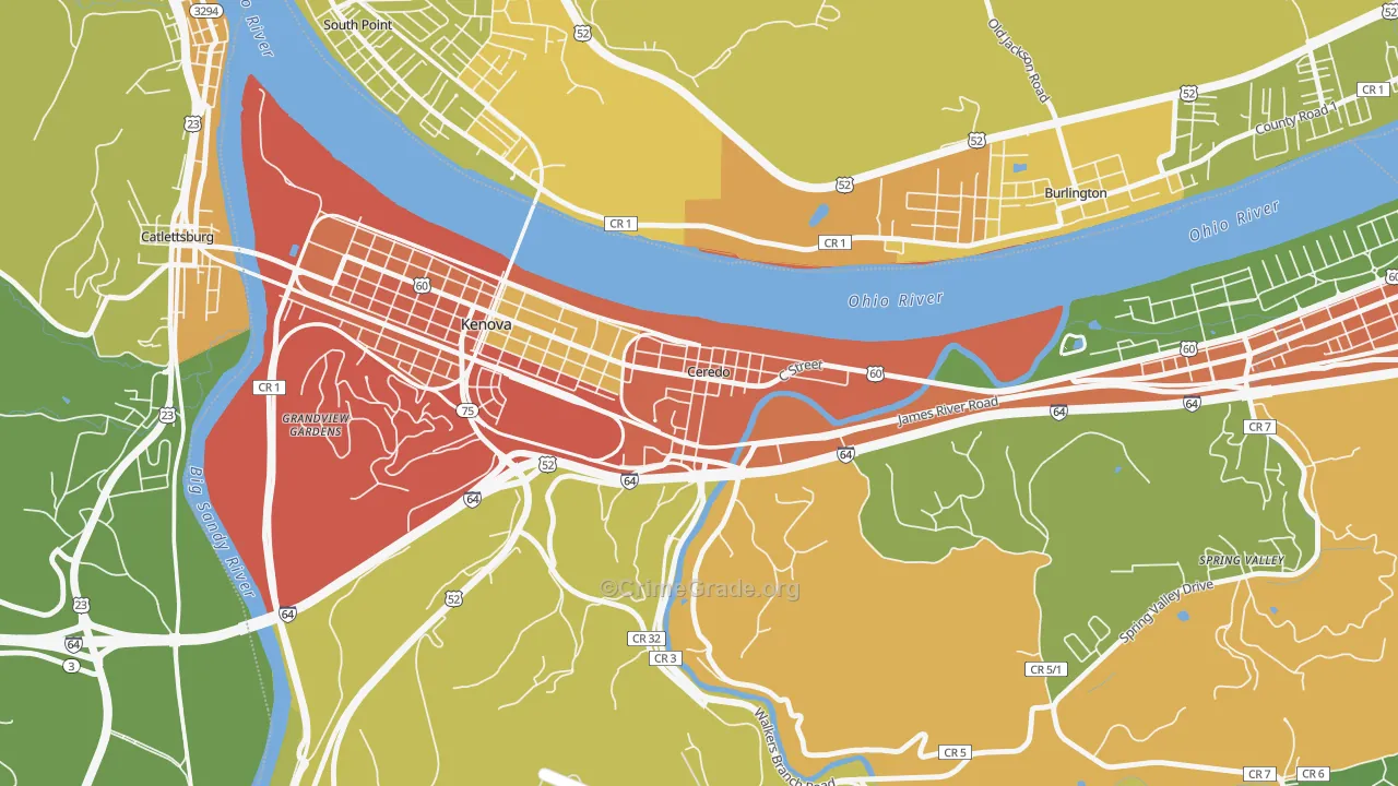 25507, WV Map of Drug-Related Crime Rates