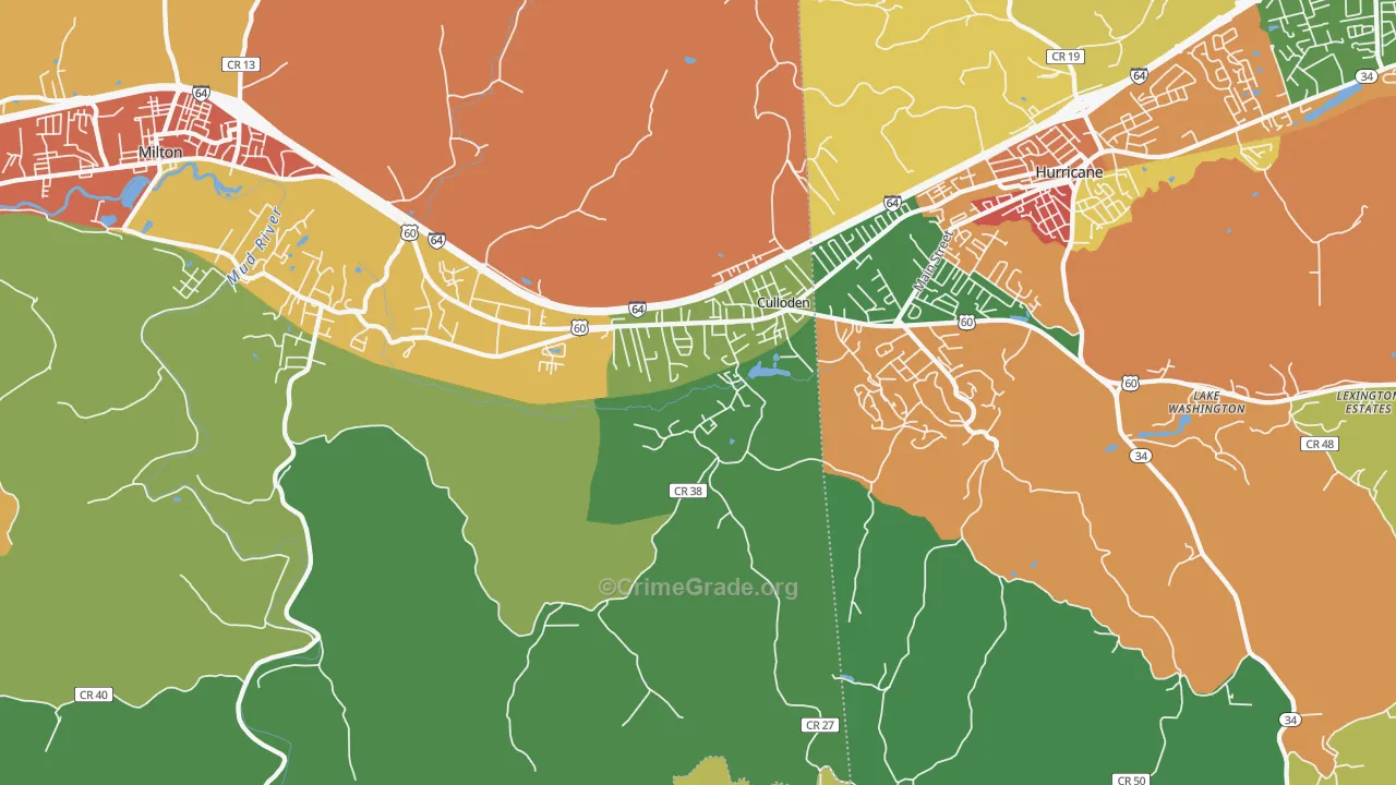 25510, WV Map of Drug-Related Crime Rates