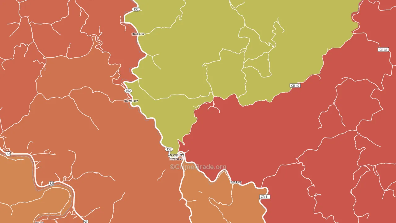 25511, WV Map of Drug-Related Crime Rates