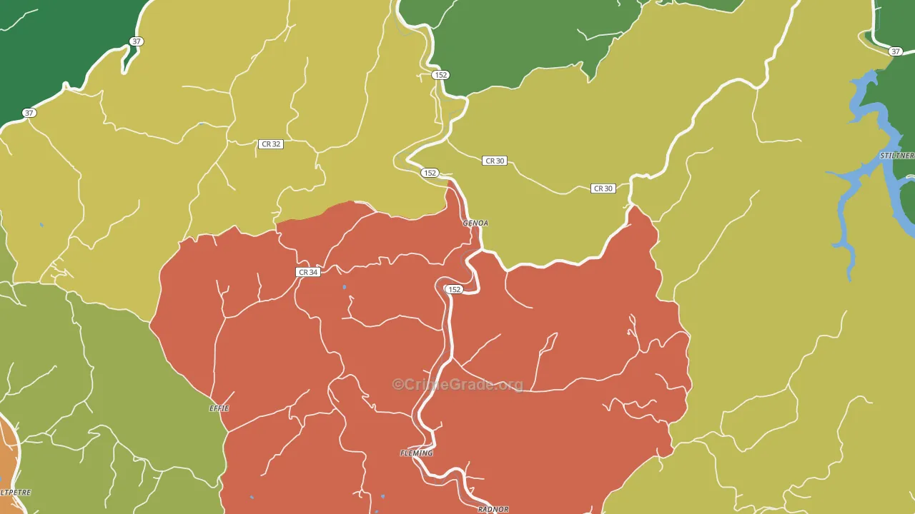 25517, WV Map of Drug-Related Crime Rates