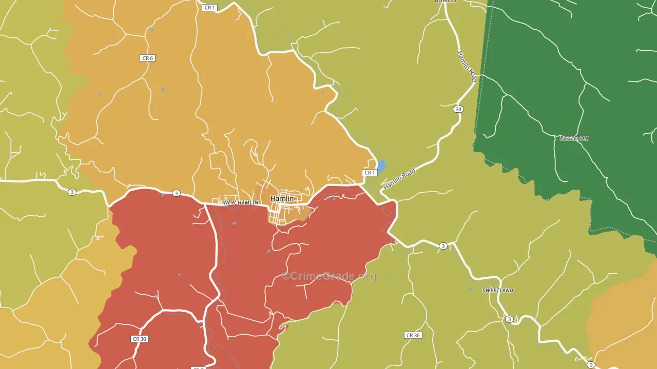 25523, WV Map of Drug-Related Crime Rates