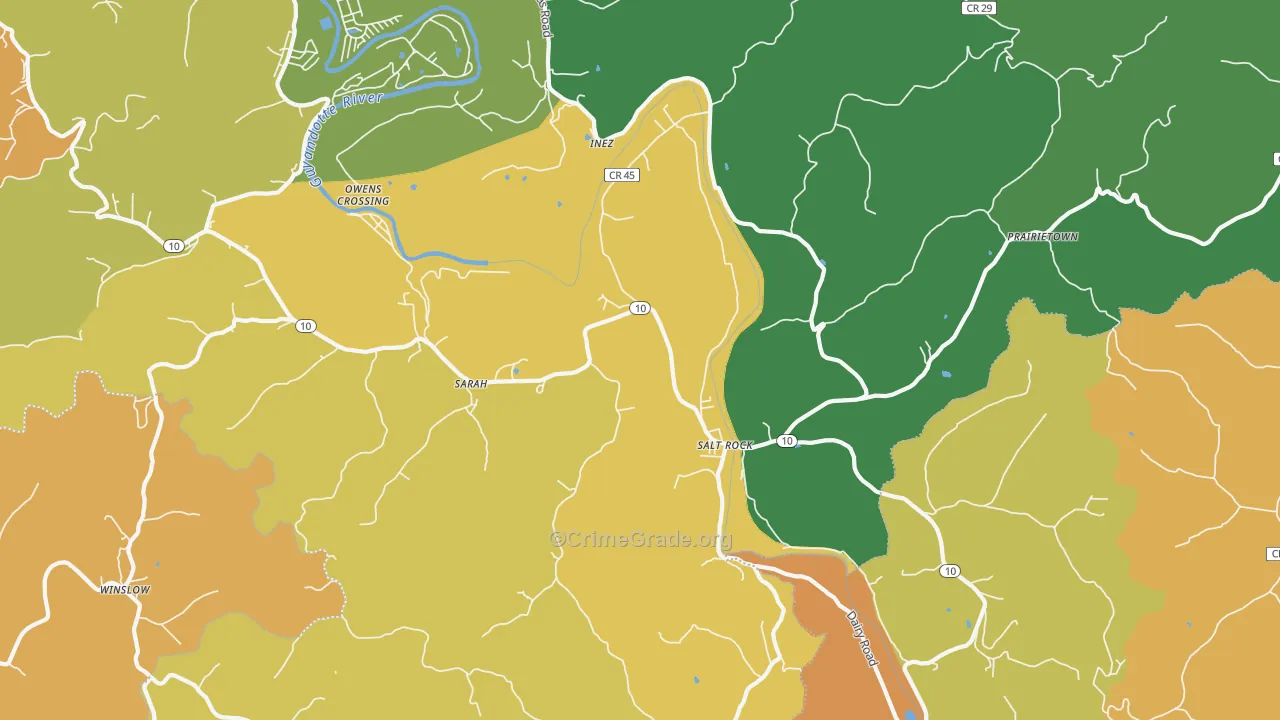 25559, WV Map of Drug-Related Crime Rates