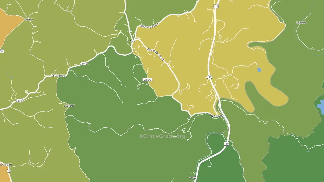 25567, WV Map of Drug-Related Crime Rates